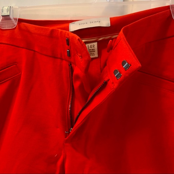 Gap women’s red ultra skinny pants sz14 - Picture 3 of 5